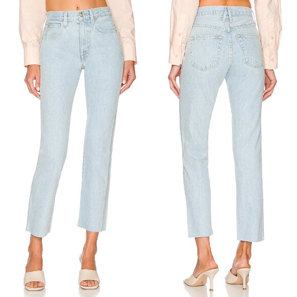 SLVRLAKE Denim - SLVRLAKE Hero Light Blue High Waisted Straight Leg Jeans